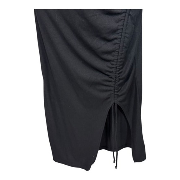 21 SAINTS CASUAL MIDI DRESS W/SIDE SLIT & ADJUSTABLE RUCHING - Picture 4 of 6